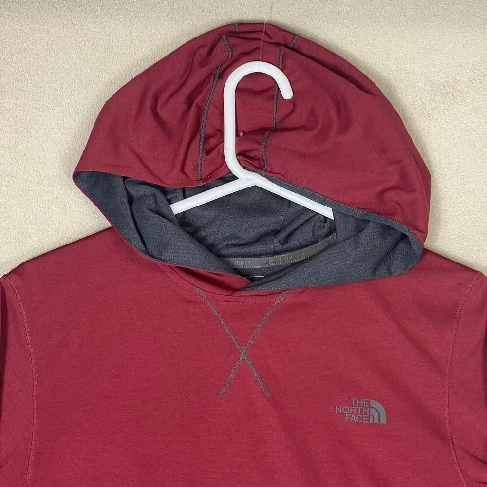 The North Face‎ Hoodie Adult Small Burgundy Logo Long Sleeve Shirt Mens